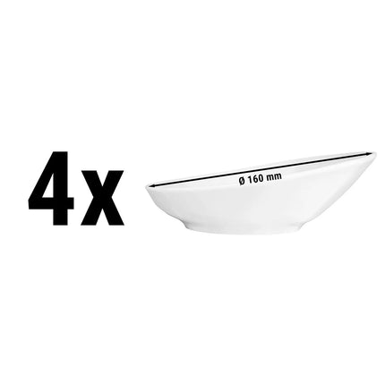 (4 pcs) SELTMANN WEIDEN | Meran Organic Deep Gourmet Bowl – Ø 160 mm – White Porcelain
