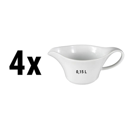 (4 pcs) SELTMANN WEIDEN | Porcelain Butter sauce boat – Savoy – 0.15 L – White