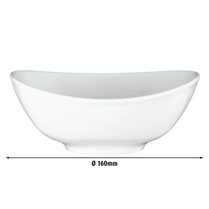 (4 pcs) SELTMANN WEIDEN | Porcelain Soup bowl – Oval – White – 160×135 mm