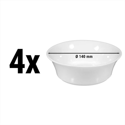 (4 pcs) SELTMANN WEIDEN | SAVOY Dessert bowl – Ø 140 mm – White porcelain