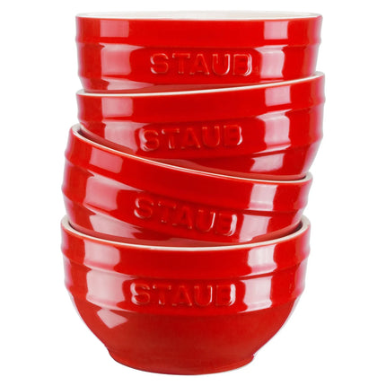 (4) STAUB| Ceramic Bowls Set – Cherry Red - Ø 120 mm
