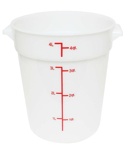 Thunder Group PLRFT304PP Hộp Đựng Thực Phẩm Tròn 3.8 l - Polypropylene, Trắng