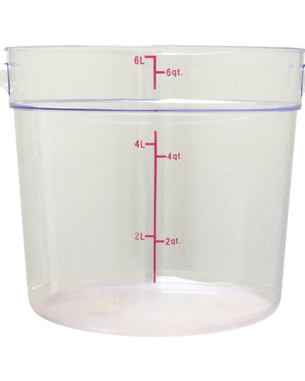 Thunder Group PLRFT306PC Hộp Đựng Thực Phẩm Tròn 5.7 lít - Polycarbonate, Trong Suốt