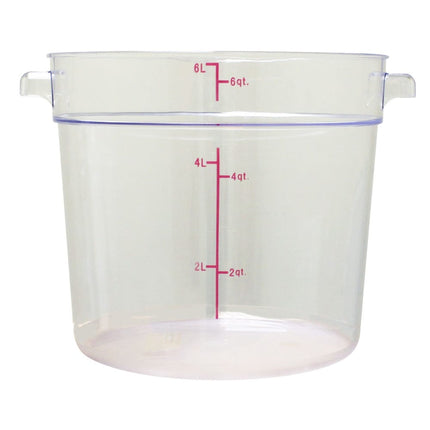 Thunder Group PLRFT306PC Hộp Đựng Thực Phẩm Tròn 5.7 lít - Polycarbonate, Trong Suốt