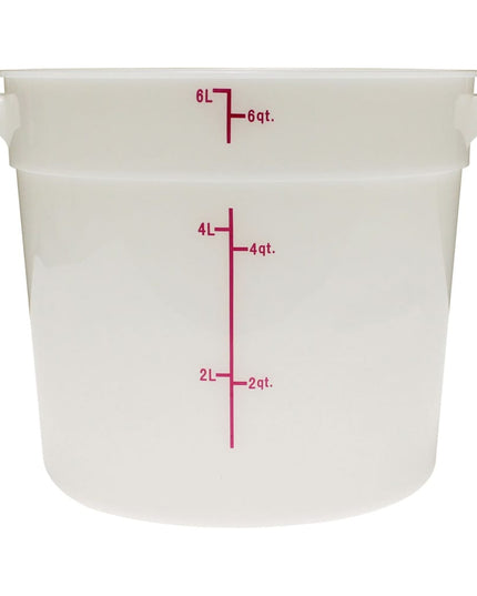 Thunder Group PLRFT306PP Hộp Đựng Thực Phẩm Tròn 5.7 l - Polypropylene, Trắng