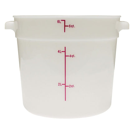 Thunder Group PLRFT306PP Hộp Đựng Thực Phẩm Tròn 5.7 l - Polypropylene, Trắng