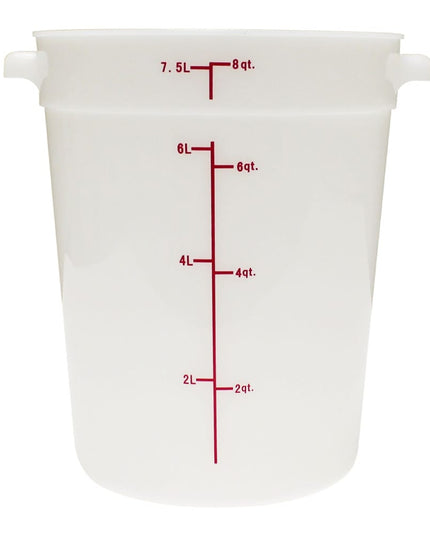 Thunder Group PLRFT308PP Hộp Đựng Thực Phẩm Tròn 7.6 lít - Polypropylene, Trắng