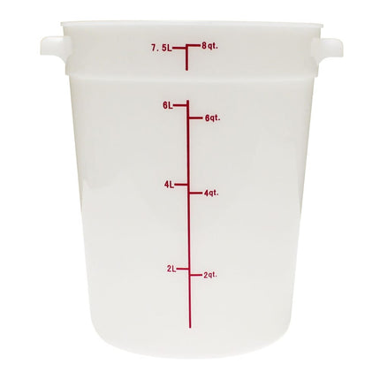 Thunder Group PLRFT308PP Hộp Đựng Thực Phẩm Tròn 7.6 lít - Polypropylene, Trắng