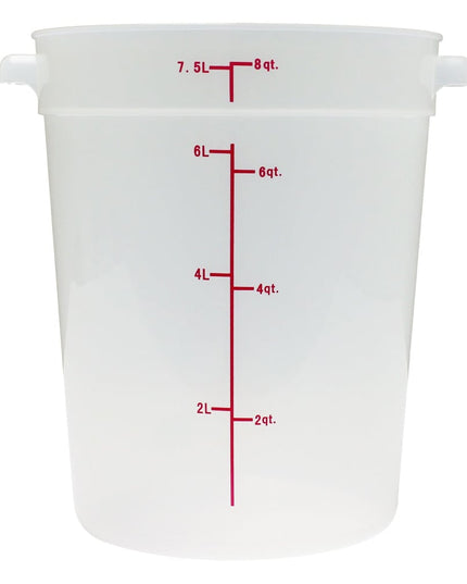 Thunder Group PLRFT308TL Hộp Đựng Thực Phẩm Tròn 7.6 lít - Polypropylene, Trong Mờ