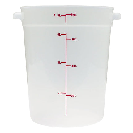 Thunder Group PLRFT308TL Hộp Đựng Thực Phẩm Tròn 7.6 lít - Polypropylene, Trong Mờ
