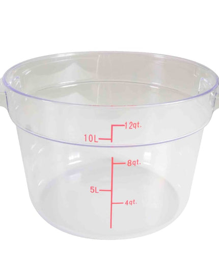 Thunder Group PLRFT312PC Hộp Đựng Thực Phẩm Tròn 11.4 lít - Polycarbonate, Trong Suốt