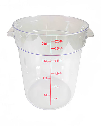 Thùng Đựng Thực Phẩm Tròn Thunder Group PLRFT322PC 20.8 lít - Polycarbonate, Trong Suốt