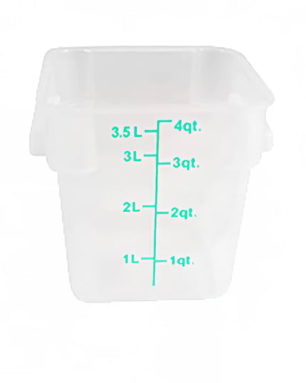 Hộp Đựng Thực Phẩm Vuông Thunder Group PLSFT004TL 3.8 l - Nhựa Polypropylene, Trong Mờ