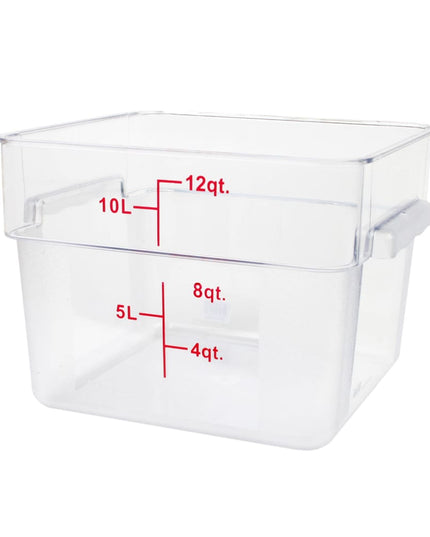 Thunder Group PLSFT012PC Hộp Đựng Thực Phẩm Vuông 11.4 lít - Polycarbonate, Trong Suốt
