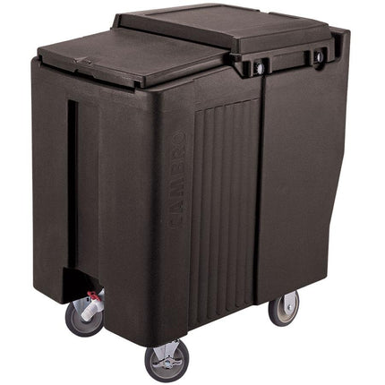 Thùng đá di động Cambro ICS125T110 SlidingLid màu đen sức chứa 57 kg bản cao