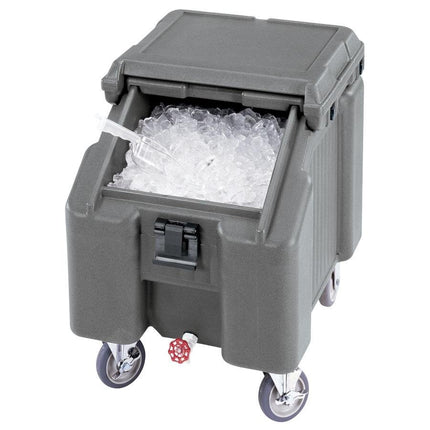 Thùng đá di động Cambro ICS100L4S191 SlidingLid™ xám granite - sức chứa 45,4 kg
