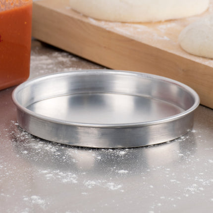 Khay pizza thành thẳng nhôm trọng lượng chuẩn American Metalcraft A4007 18 x 2,5 cm