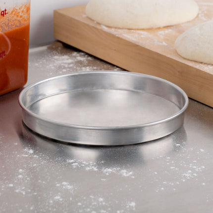 Khay pizza nhôm thành thẳng American Metalcraft A4008 20 x 2,5 cm trọng lượng tiêu chuẩn