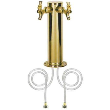Trụ vòi bia 2 vòi Micro Matic D4743DT-PVD mạ PVD, cột 8 cm