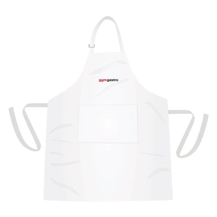 (5 pcs) Bistro Apron - White - with GGM Gastro logo - W x H: 67x84cm