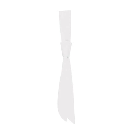 (5 pieces) KARLOWSKY | Service Bow Tie – White - 94 x 5 cm - Pre-tied - 95°C Washable