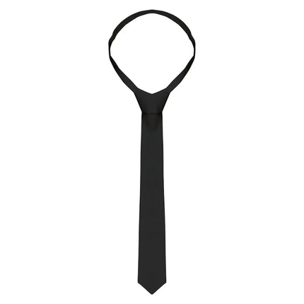 (5 pieces) KARLOWSKY | Slim Uniform Tie – Black - 148 x 6.5 cm - 95°C washable - Easy-care