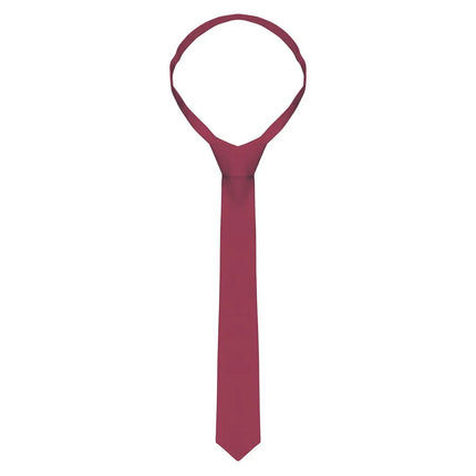 (5 pieces) KARLOWSKY | Slim Uniform Tie – Burgundy - 148 x 6.5 cm - 95°C washable - Easy-care