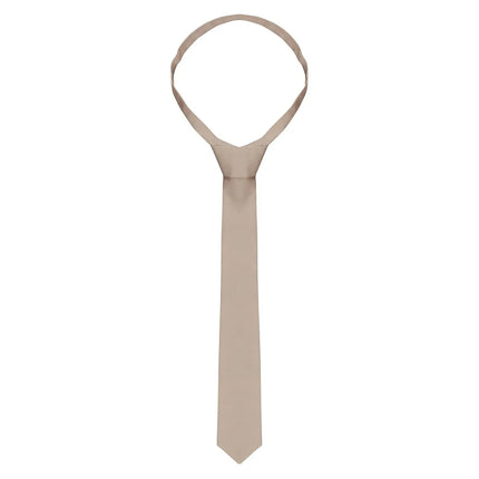 (5 pieces) KARLOWSKY | Slim Uniform Tie – Sand - 148 x 6.5 cm - 95°C washable - Easy-care