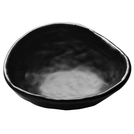 Đồ dùng melamine phong cách Á Đông Elite Global Solutions JWT65 Zen 207 ml Irregular Edge đen tô - Thùng 6 cái
