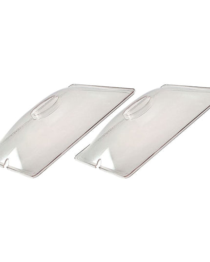 Cadco CL-2 Nắp Khay Thực Phẩm - Cỡ 1/2, Khe Đựng Dụng Cụ, Trong Suốt