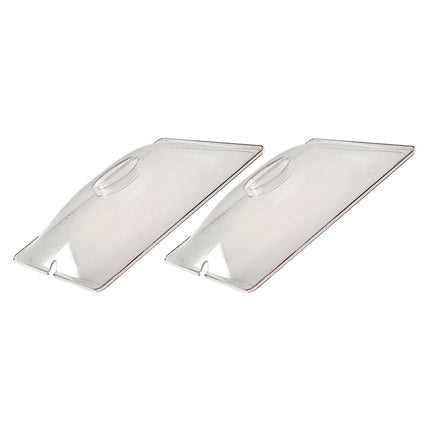 Cadco CL-2 Nắp Khay Thực Phẩm - Cỡ 1/2, Khe Đựng Dụng Cụ, Trong Suốt