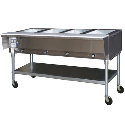 Bàn giữ nóng thức ăn điện di động Eagle Group PDHT4 bốn khay - lòng hở, 120V