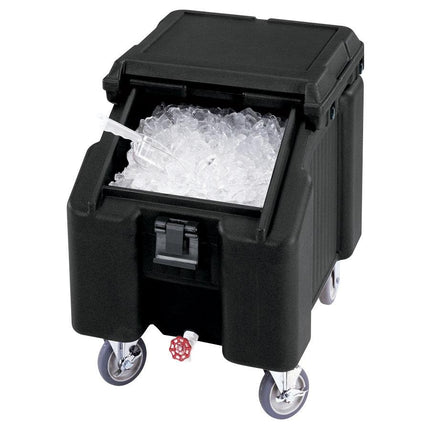 Thùng đá di động Cambro ICS100L4S110 SlidingLid màu đen - Sức chứa 45 kg