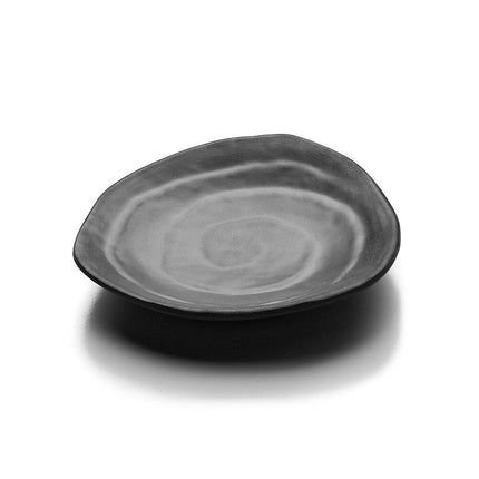 Đĩa tam giác melamine Elite Global Solutions JWT63 Zen viền lượn 11,7 cm đen - Thùng 6 cái
