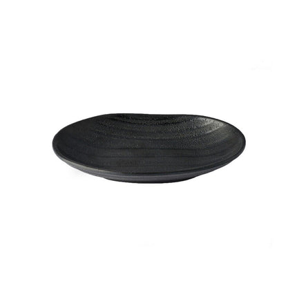 Đĩa melamine cao cấp Global Solutions JW7307 Zen 18,4 cm x 11,4 cm đen sâu bầu dục đĩa - Thùng 6 cái