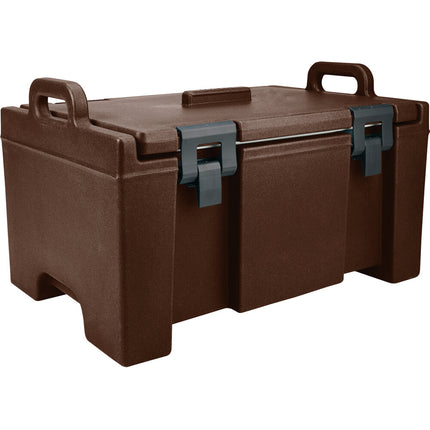 Thùng giữ nhiệt vận chuyển khay thực phẩm nạp từ trên, sâu 20 cm Cambro Camcarrier UPC100131 màu nâu sẫm