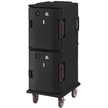 Tủ giữ nóng thực phẩm bằng điện Cambro Ultra Camcart UPCH8002110 màu đen - 220V (chỉ dùng quốc tế)