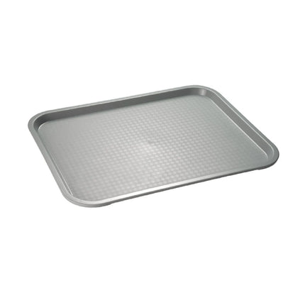 (6 pcs) GGM Gastro FAST FOOD Tray - FAST FOOD - Polypropylene - 350x270mm - Height: 20mm - Grey - non-slip surface
