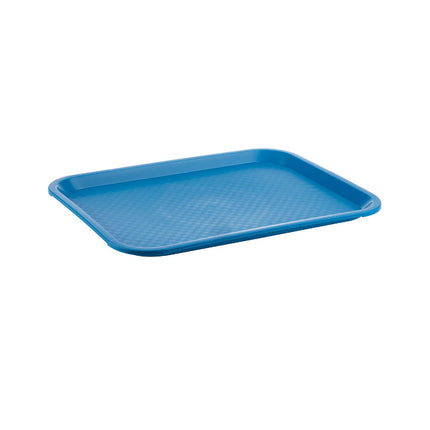 (6 pcs) GGM Gastro FAST FOOD Tray - FAST FOOD - Polypropylene - 350x270mm - Height: 20mm - Blue - non-slip surface