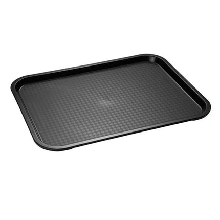 (6 pcs) GGM Gastro FAST FOOD Tray - FAST FOOD - Polypropylene - 450x355mm - Height: 25mm - Black - non-slip surface