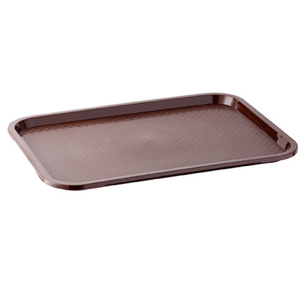 (6 pcs) GGM Gastro FAST FOOD Tray - FAST FOOD - Polypropylene - 530x325mm - Height: 20mm - Brown - non-slip surface