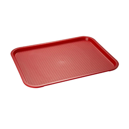 (6 pcs) GGM Gastro FAST FOOD Tray - Polypropylene - 350x270mm - Height: 20mm - Red - non-slip surface
