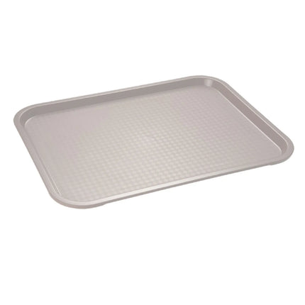 (6 pcs) GGM Gastro FAST FOOD Tray - Polypropylene - 450x355mm - Height: 25mm - Brown - non-slip surface