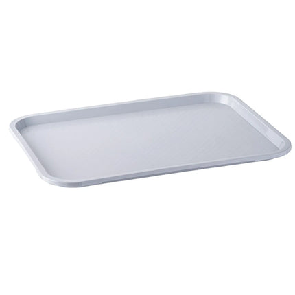 (6 pcs) GGM Gastro FAST FOOD Tray - Polypropylene - 530x325mm - Height: 20mm - Grey - non-slip surface - stackable; dishwasher-safe; shatterproof