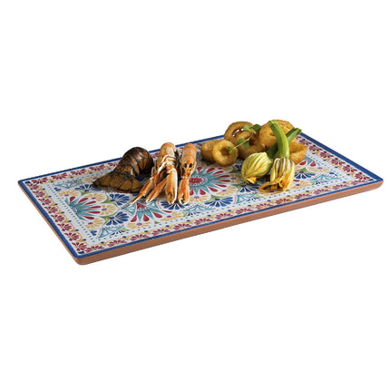 (6 pcs) GN 1/1 Gastronorm Tray - GGM Gastro ARABESQUE - Melamine - 530x325mm - Height: 20mm - Terracotta