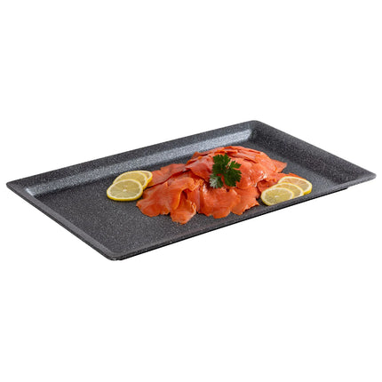 (6 pcs) GN 1/1 Gastronorm Tray - GGM Gastro FROSTFIRE - Aluminium - 530x325mm - Height: 30mm - Grey