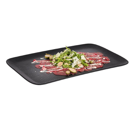 (6 pcs) GN 1/1 Gastronorm Tray - GGM Gastro NERO - Melamine - 530x325mm - Height: 25mm - Black