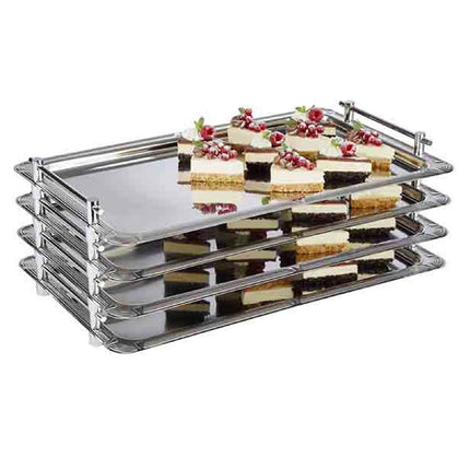(6 pcs) GN 1/1 Gastronorm Tray - GGM Gastro PROFI LINE - Stainless Steel - 530x325mm - Height: 55mm