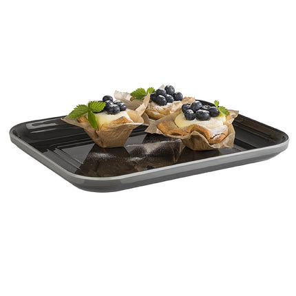 (6 pcs) GN 1/2 Gastronorm Tray - GGM Gastro EMMA - Melamine - 325x265mm - Height: 30mm - Grey