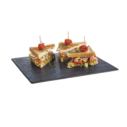 (6 pcs) GN 1/2 Gastronorm Tray - GGM Gastro LOOPS - Melamine - 325x265mm - Height: 15mm - Blue/Grey